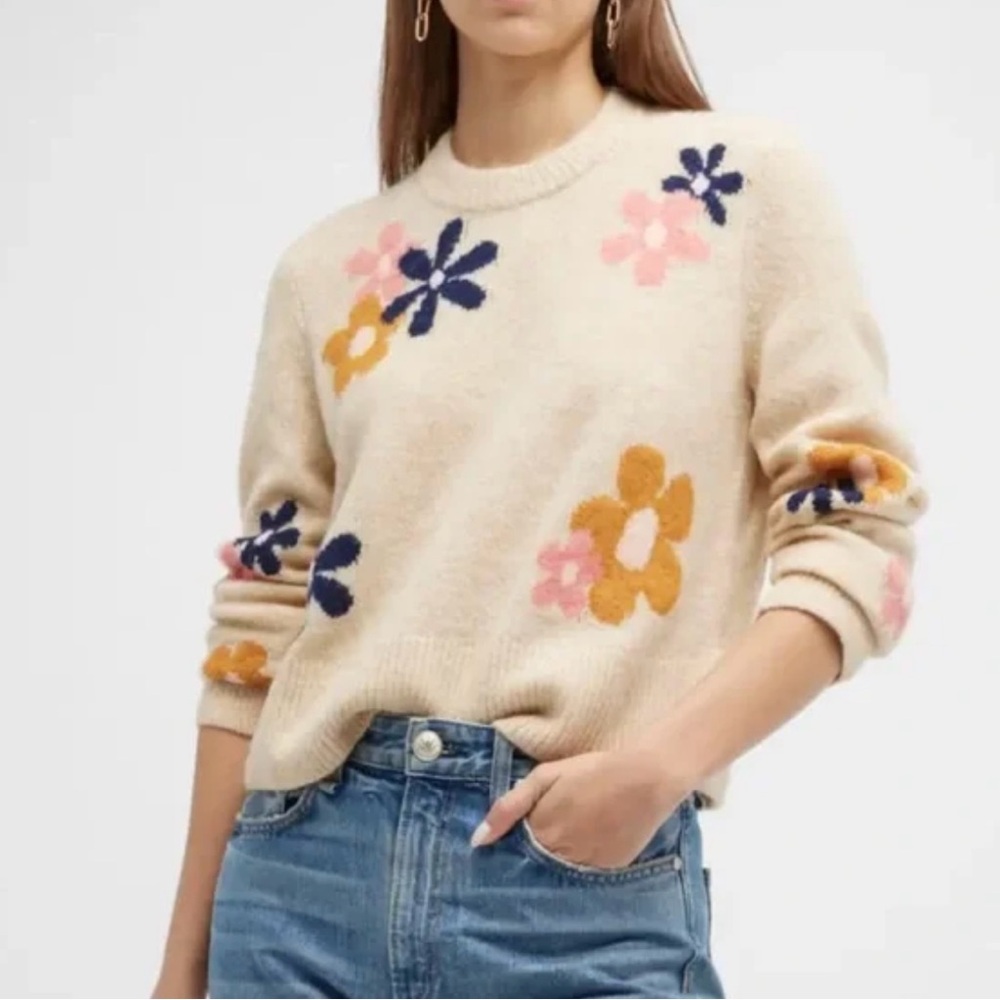 Rails Cream Floral Sweater